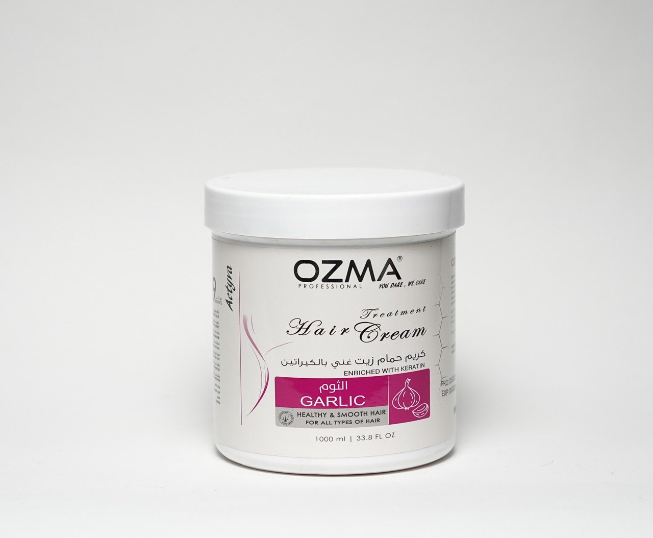 OZMA ACTYVA Garlic Hair Treatment Cream Enriched with Keratin 1000ML
